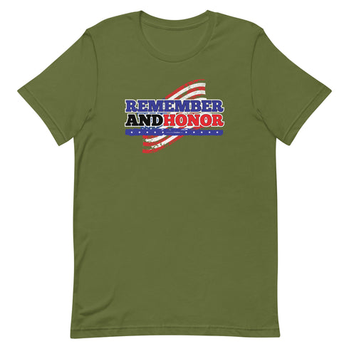 Remember And Honor Memorial Day Short-sleeve unisex t-shirt - Mainstream Freedom