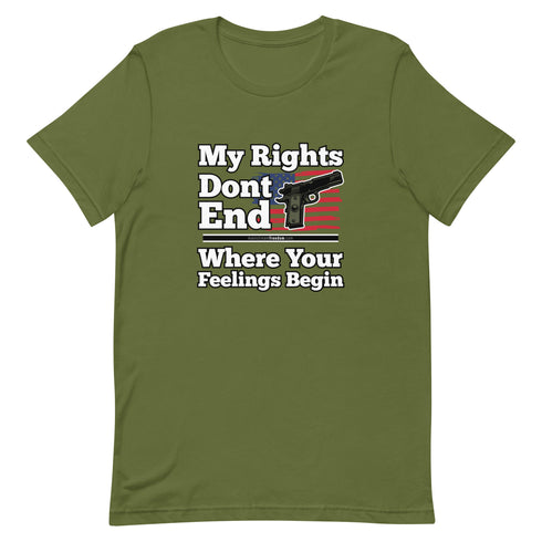 My Rights Don't End Where Your Feelings Begin Short-sleeve unisex t-shirt - Mainstream Freedom
