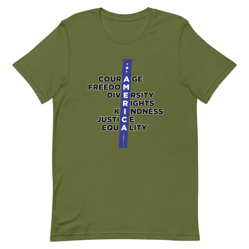 A.M.E.R.I.C.A. Short-sleeve Patriotic t-shirt - Mainstream Freedom
