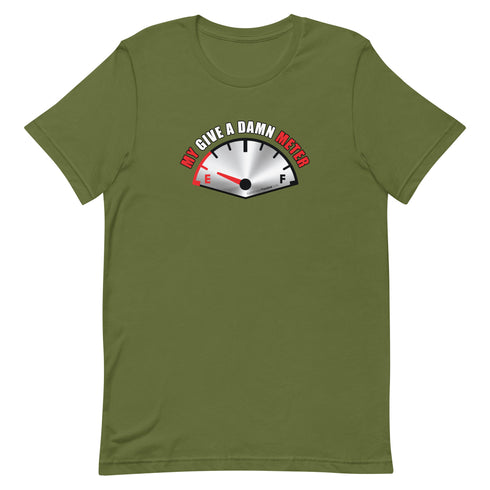 My Give A Damn Meter Short-sleeve unisex t-shirt - Mainstream Freedom