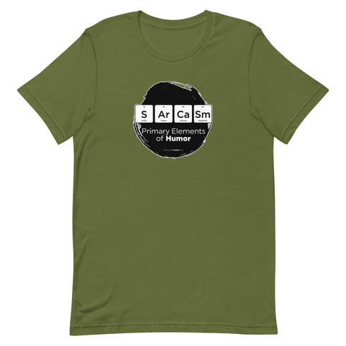 Primary Elements for Humor - Sarcasm Short-sleeve unisex t-shirt - Mainstream Freedom