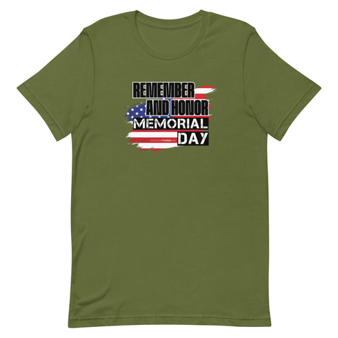 Remember and Honor Memorial Day Short-sleeve unisex t-shirt - Mainstream Freedom