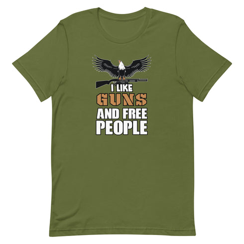 I Like Guns and Free People Short-sleeve unisex t-shirt - Mainstream Freedom