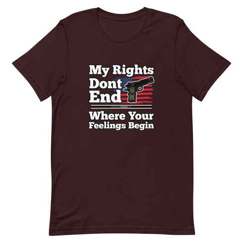 My Rights Don't End Where Your Feelings Begin Short-sleeve unisex t-shirt - Mainstream Freedom