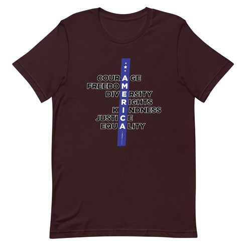 A.M.E.R.I.C.A. Short-sleeve Patriotic t-shirt - Mainstream Freedom