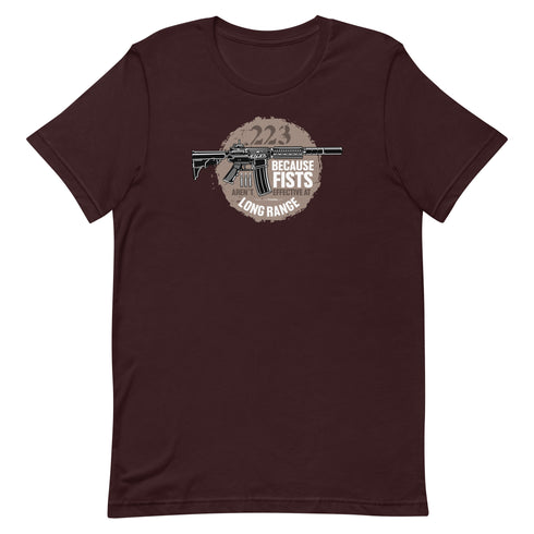.223 Because Fists Aren't Effective Short-sleeve Pro 2nd Amendment t-shirt - Mainstream Freedom