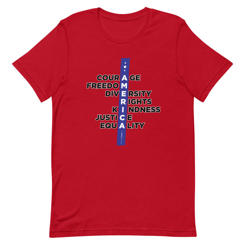 A.M.E.R.I.C.A. Short-sleeve Patriotic t-shirt - Mainstream Freedom