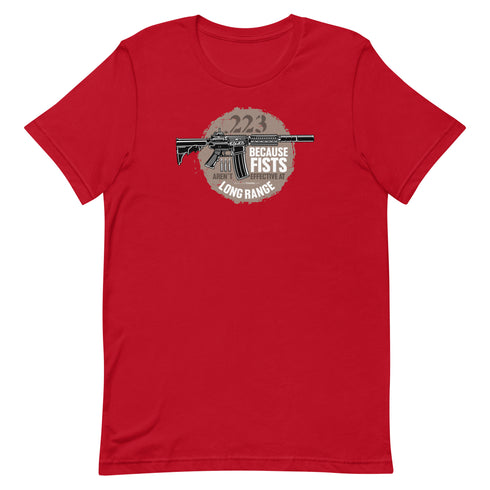 .223 Because Fists Aren't Effective Short-sleeve Pro 2nd Amendment t-shirt - Mainstream Freedom