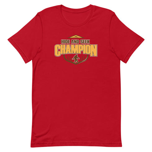 Hide And Seek Champion Short-sleeve unisex t-shirt - Mainstream Freedom