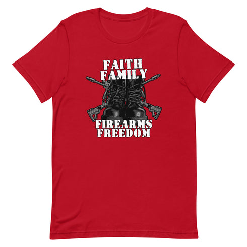 Faith Family Firearms Freedom Unisex t-shirt - Mainstream Freedom