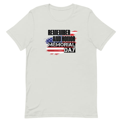 Remember and Honor Memorial Day Short-sleeve unisex t-shirt - Mainstream Freedom