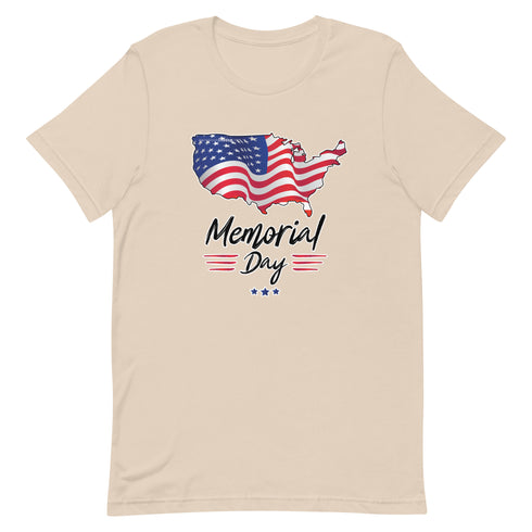 Memorial Day American Flag Short-sleeve unisex t-shirt - Mainstream Freedom