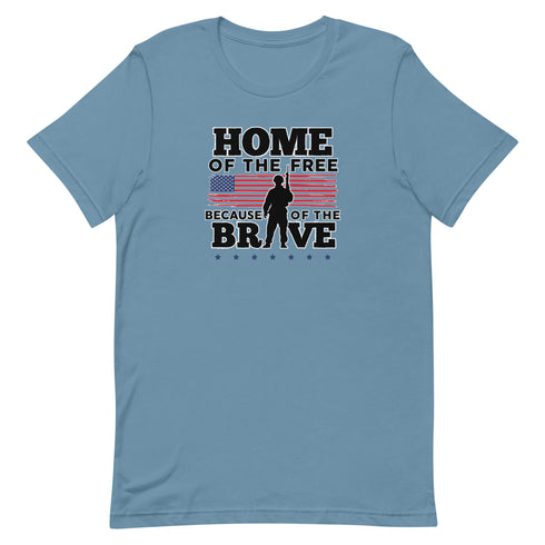 Home Of The Free Because Of The Brave Memorial Day Short-sleeve unisex t-shirt - Mainstream Freedom