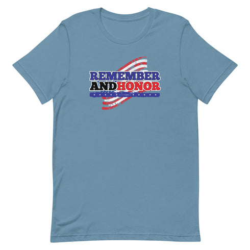 Remember And Honor Memorial Day Short-sleeve unisex t-shirt - Mainstream Freedom