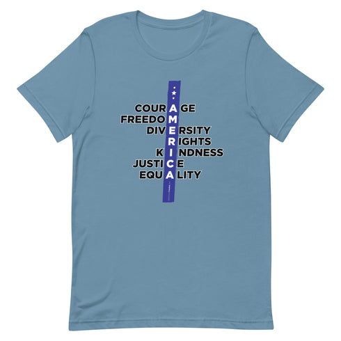 A.M.E.R.I.C.A. Short-sleeve Patriotic t-shirt - Mainstream Freedom