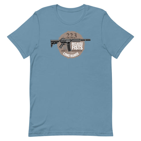.223 Because Fists Aren't Effective Short-sleeve Pro 2nd Amendment t-shirt - Mainstream Freedom