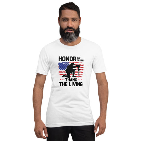 Honor The Fallen Thank The Living Memorial Day Short-sleeve unisex t-shirt - Mainstream Freedom