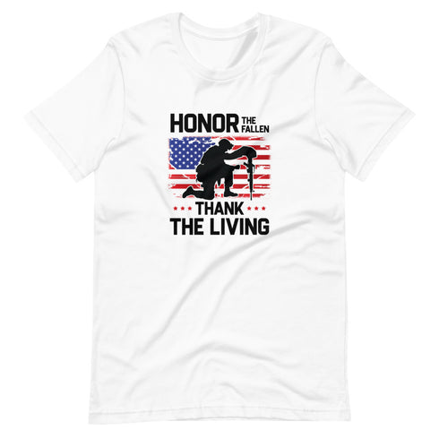 Honor The Fallen Thank The Living Memorial Day Short-sleeve unisex t-shirt - Mainstream Freedom