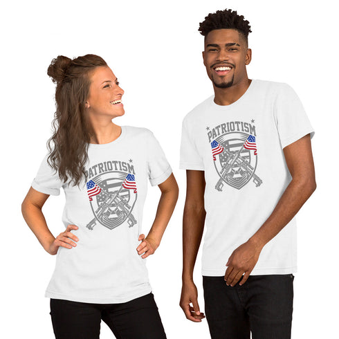 Patriotism Pro America Patriotic Graphic t-shirt (Front Design) - Mainstream Freedom