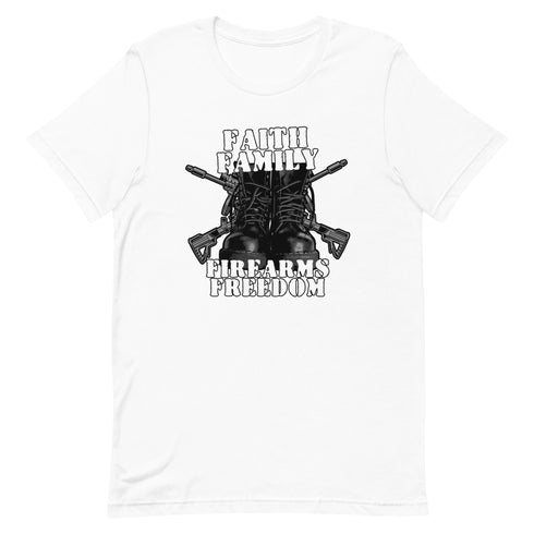 Faith Family Firearms Freedom Unisex t-shirt - Mainstream Freedom