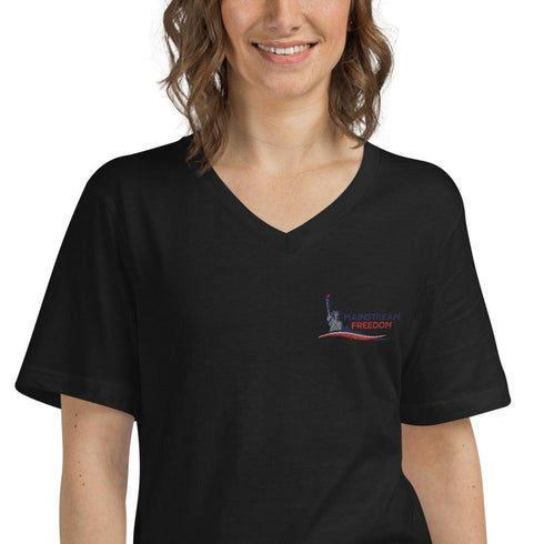Mainstream Freedom Unisex Short Sleeve V-Neck T-Shirt - Mainstream Freedom
