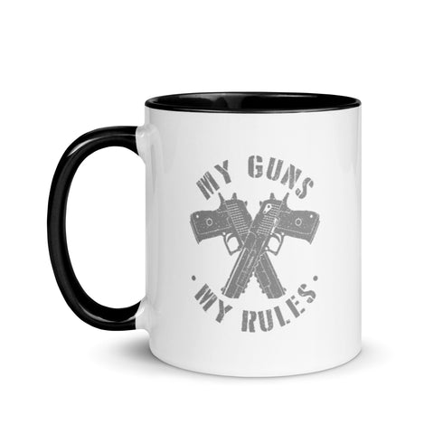My Guns My Rules Mug with Color Inside - Mainstream Freedom