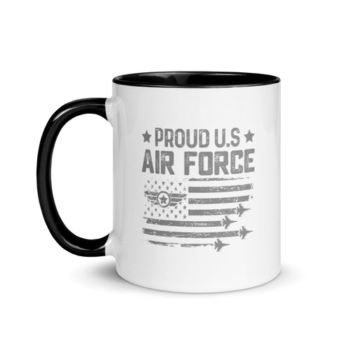 Proud US Air Force Mug with Color Inside - Mainstream Freedom