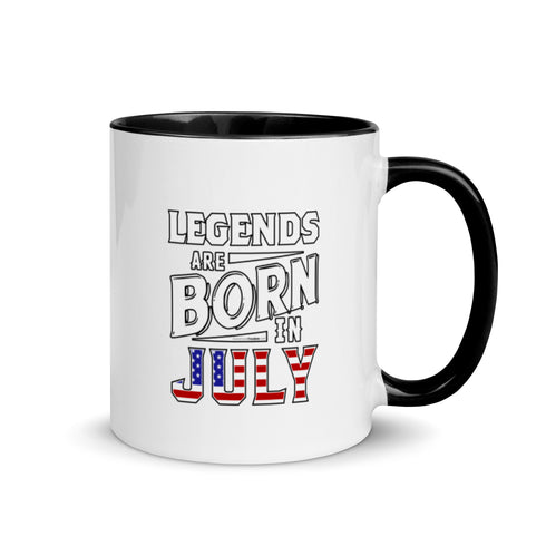 Legends Are Born In July Mug with Color Inside - Mainstream Freedom