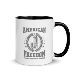 American Freedom Paid By The Lives Of The Brave Mug with Color Inside - Mainstream Freedom