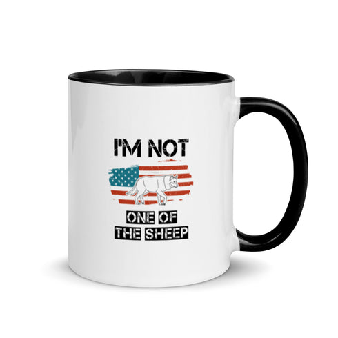 I'm Not One Of The Sheep Mug with Color Inside - Mainstream Freedom