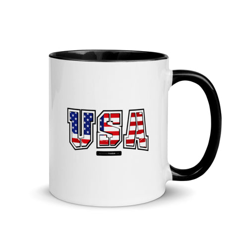 USA Mug with Color Inside - Mainstream Freedom