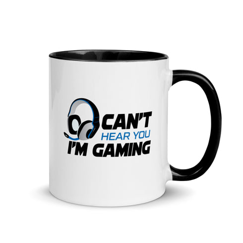 Can't Hear You I'm Gaming Mug with Color Inside - Mainstream Freedom