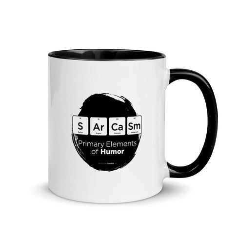 Primary Elements for Humor - Sarcasm Mug with Color Inside - Mainstream Freedom