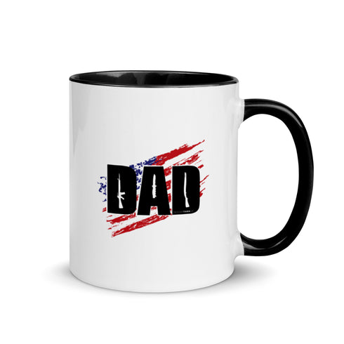 Dad Guns Mug with Color Inside - Mainstream Freedom
