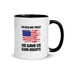 In God We Trust, He Gave Us Gun Rights Mug with Color Inside - Mainstream Freedom