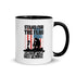 Stand for The Flag Kneel for The Fallen Mug with Color Inside - Mainstream Freedom