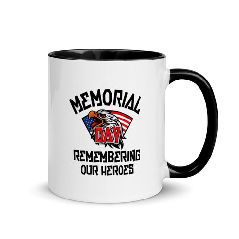 Memorial Day Remembering Our Heroes Mug with Color Inside - Mainstream Freedom
