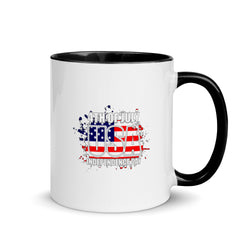4th Of July USA Independence Day Mug with Color Inside - Mainstream Freedom