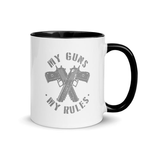 My Guns My Rules Mug with Color Inside - Mainstream Freedom