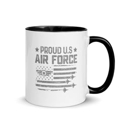 Proud US Air Force Mug with Color Inside - Mainstream Freedom