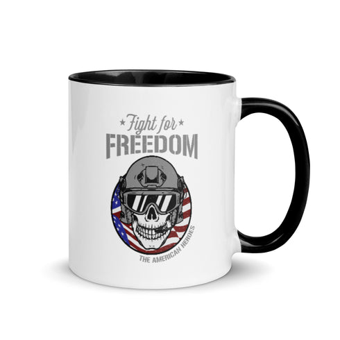 Fight For Freedom - The American Heroes Mug with Color Inside - Mainstream Freedom