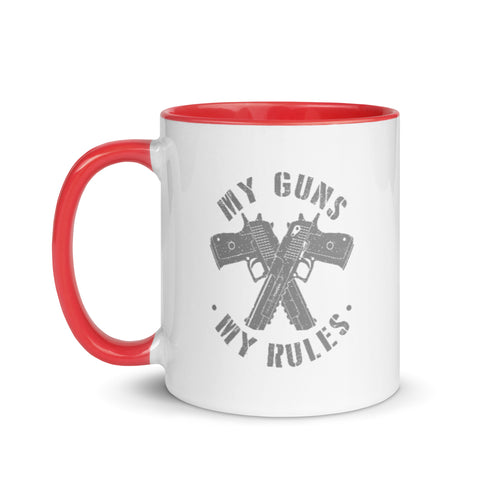 My Guns My Rules Mug with Color Inside - Mainstream Freedom