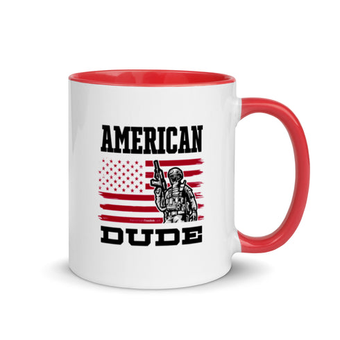 American Dude Mug with Color Inside - Mainstream Freedom