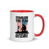 Stand for The Flag Kneel for The Fallen Mug with Color Inside - Mainstream Freedom