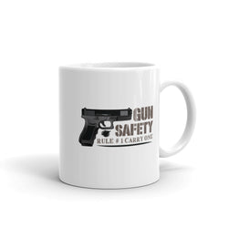 Gun Safety Rule #1 Carry One White glossy mug - Mainstream Freedom