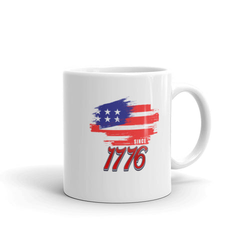 Since 1776 Unisex Independence Day White glossy mug Decal On Both Sides - Mainstream Freedom