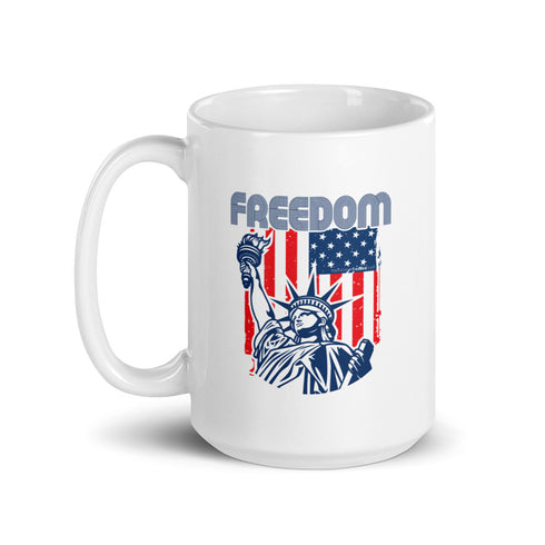 Freedom Mug - White glossy mug - Mainstream Freedom