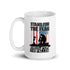 Stand For The Flag Kneel For The Fallen White glossy mug - Mainstream Freedom