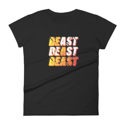 Beast Women's short sleeve Motivational t-shirt - Mainstream Freedom