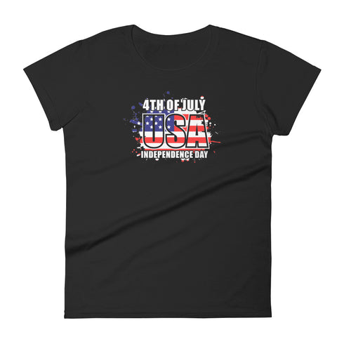 4th Of July USA Independence Day Women's short sleeve t-shirt - Mainstream Freedom